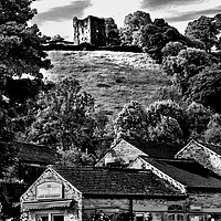 Buy canvas prints of The Three Roofs Cafe Castleton by Darren Burroughs