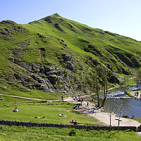Buy canvas prints of Relaxing At Dovedale. by Darren Burroughs
