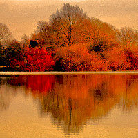 Buy canvas prints of Dreamy Lake Reflections by Darren Burroughs