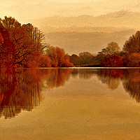 Buy canvas prints of Dreamy Lake Reflections by Darren Burroughs