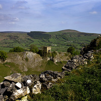 Buy canvas prints of Peveril Castle And Losehill by Darren Burroughs