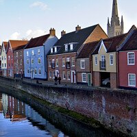 Buy canvas prints of Norwich Riverside. Quay and Cathedral by Darren Burroughs