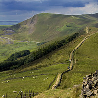 Buy canvas prints of The Great Ridge, Hope Valley, Derbyshire. by Darren Burroughs