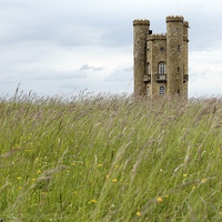 Buy canvas prints of Broadway Tower - Folly in Cotswolds England by Mark Purches
