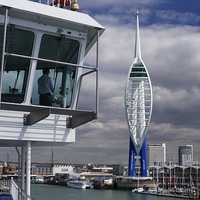 Buy canvas prints of Captain Sailing into Portsmouth Docks by Mark Purches