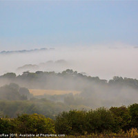 Buy canvas prints of Fog over the downs by Doug McRae