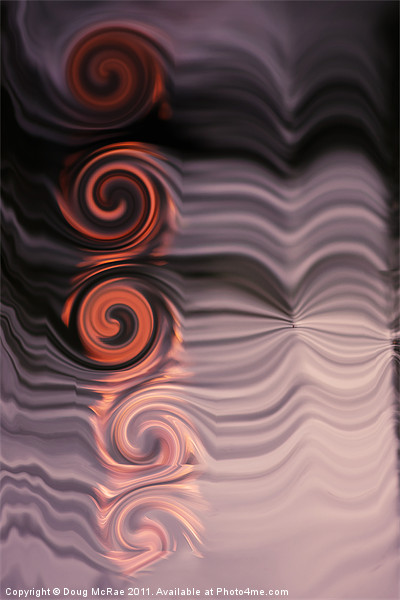 Orange swirls Picture Board by Doug McRae