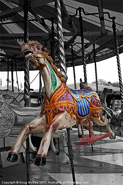 Merry- go-round horse Picture Board by Doug McRae