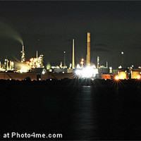 Buy canvas prints of Southampton docks at night by Doug McRae