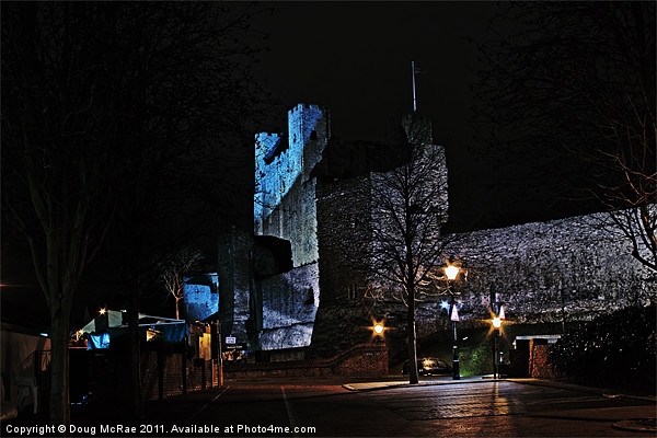Rochester castle at night Picture Board by Doug McRae