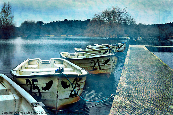 boats in blue Picture Board by Doug McRae