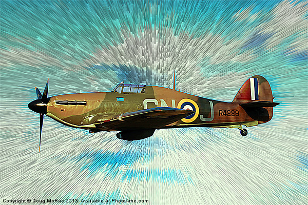 Hawker Hurricane Picture Board by Doug McRae
