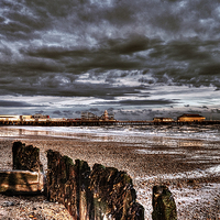 Buy canvas prints of storm over clacton-on-sea by Doug McRae