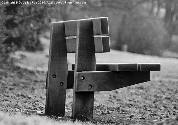  Park bench Picture Board by Doug McRae