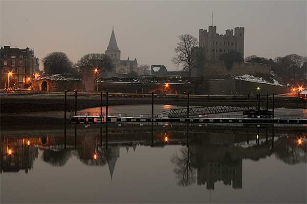 Rochester castle at dusk Picture Board by Doug McRae