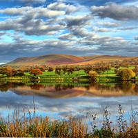 Buy canvas prints of The Fishing Lake ~ Pendle Hill by Sandi-Cockayne ADPS