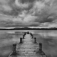 Buy canvas prints of Wooden Jetty at Windermere by Sandi-Cockayne ADPS