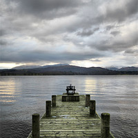 Buy canvas prints of Wooden Jetty at Windermere II by Sandi-Cockayne ADPS