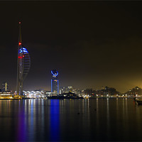 Buy canvas prints of Spinnaker Tower At Night by Sandi-Cockayne ADPS