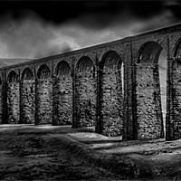 Buy canvas prints of A Sinister View Of Ribblehead Viaduct by Sandi-Cockayne ADPS
