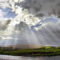 Buy canvas prints of Heavenly Rays In The Dales by Sandi-Cockayne ADPS