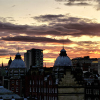 Buy canvas prints of Leeds City Rooftops Sunset by Sandi-Cockayne ADPS
