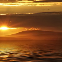 Buy canvas prints of Sunset From Morecambe Bay by Sandi-Cockayne ADPS