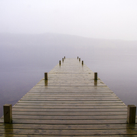 Buy canvas prints of Windermere Wooden Jetty by Sandi-Cockayne ADPS