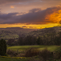 Buy canvas prints of Dalescapes: Swaledale Sunrise II by Sandi-Cockayne ADPS