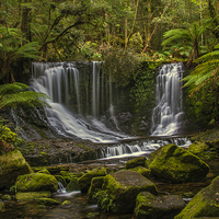 Buy canvas prints of  Horseshoe Falls, Mountfield National Pk, Tasmania by Sandi-Cockayne ADPS