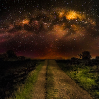 Buy canvas prints of  Night Path To The Stars by Sandi-Cockayne ADPS