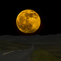 Buy canvas prints of  Blood Moon Over Buttertubs Pass by Sandi-Cockayne ADPS