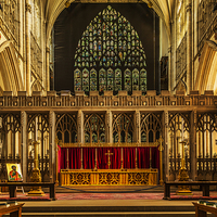 Buy canvas prints of  The Nave, & Altar, York Minster by Sandi-Cockayne ADPS