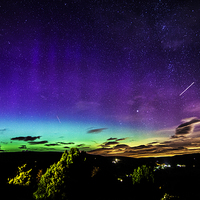 Buy canvas prints of  Northern Lights Light Show In Yorkshire! by Sandi-Cockayne ADPS