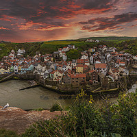 Buy canvas prints of Staithes Sunset by Sandi-Cockayne ADPS