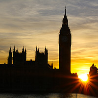 Buy canvas prints of Westminster Silhouette & Sunset by Sandi-Cockayne ADPS