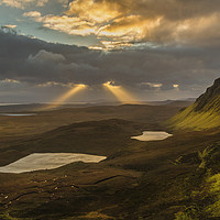 Buy canvas prints of Sun Rays At The Quiraing by Sandi-Cockayne ADPS