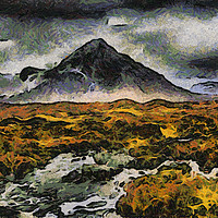 Buy canvas prints of Buchaille Etive Mor - Painting by Sandi-Cockayne ADPS