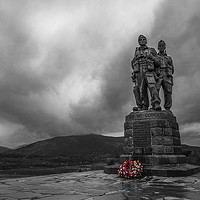 Buy canvas prints of The Commando Memorial - Colour Popped by Sandi-Cockayne ADPS