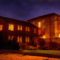 Buy canvas prints of Large Building at night by Sandi-Cockayne ADPS