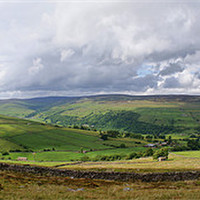 Buy canvas prints of Dalescape ~ Wensleydale ~ Panorama by Sandi-Cockayne ADPS