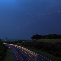 Buy canvas prints of Accrington lightning  by Colin irwin