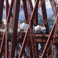 Buy canvas prints of Forth Bridge Close up by Colin irwin