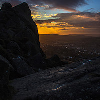 Buy canvas prints of Ilkley Moor Sunset by Colin irwin