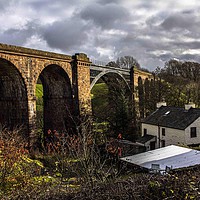 Buy canvas prints of Lune Viaduct Waterside by Colin irwin