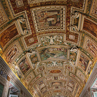 Buy canvas prints of Gallery Ceiling  - Rome by Samantha Higgs