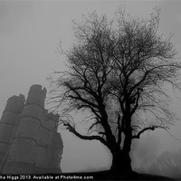Buy canvas prints of Mists of Time - Donnington Castle by Samantha Higgs