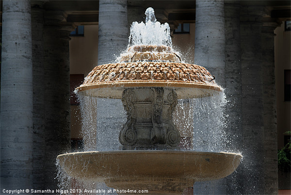 Fountain - St Peters Square - Vatican - Rome Picture Board by Samantha Higgs