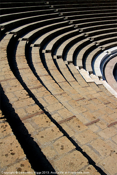 Seating - Large Theatre - Pompeii - Italy Picture Board by Samantha Higgs