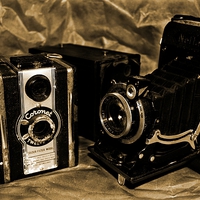 Buy canvas prints of Old Cameras 2 by Samantha Higgs